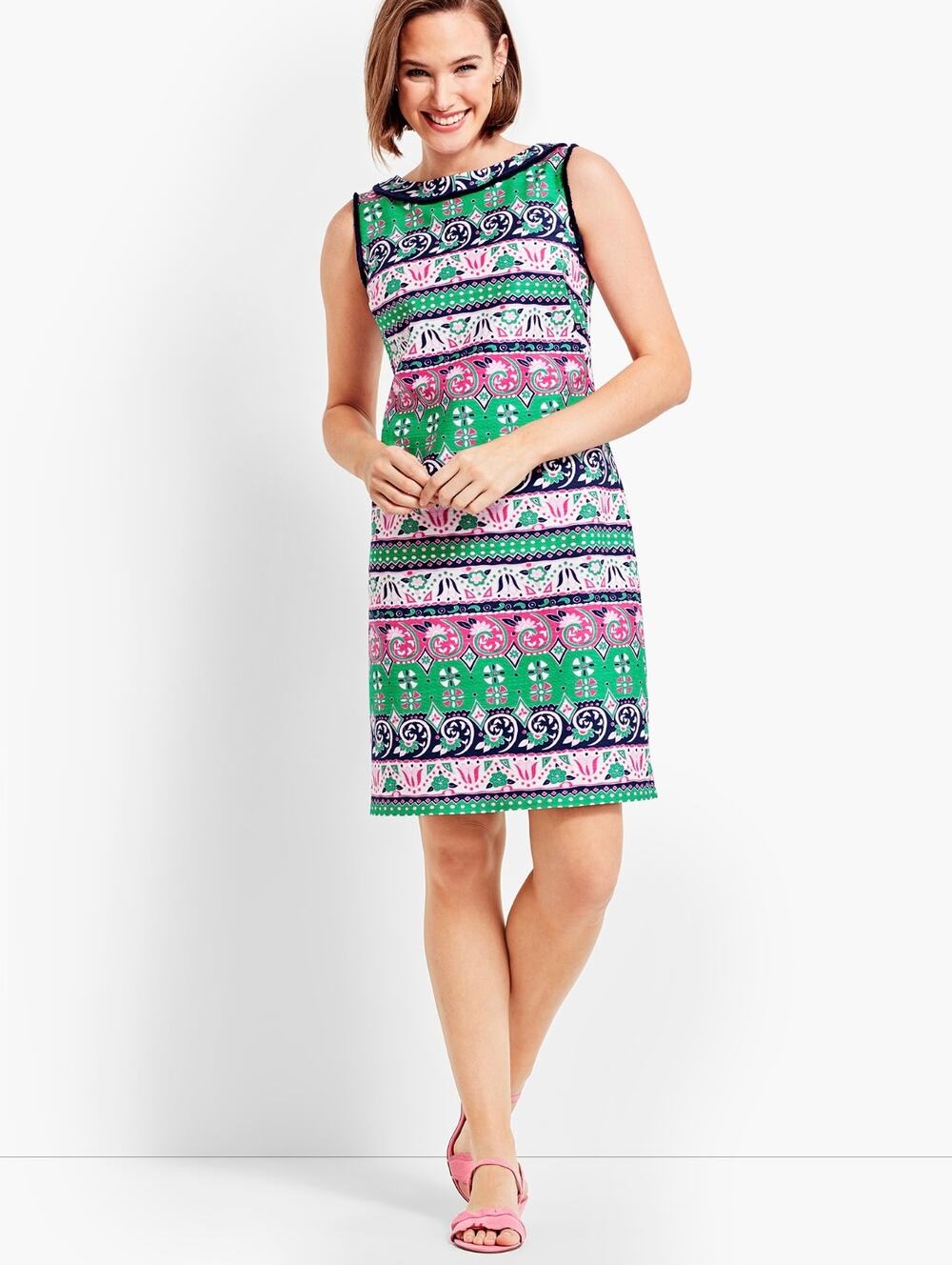 Talbots Fringed Sheath Dress Sz 14